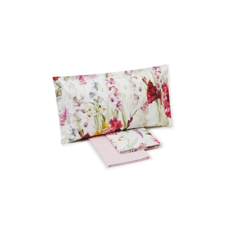 Completo Lenzuola charming flowers Floreale in Percalle