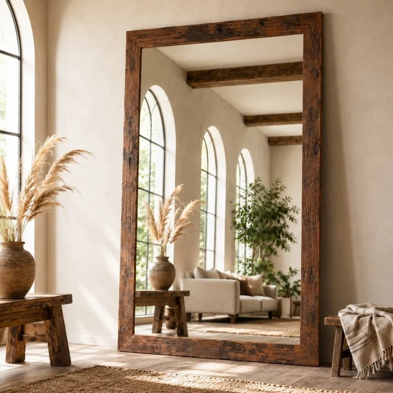 Spiegel KING-XXL ca.170x260cm recyceltes Teak Wandspiegel