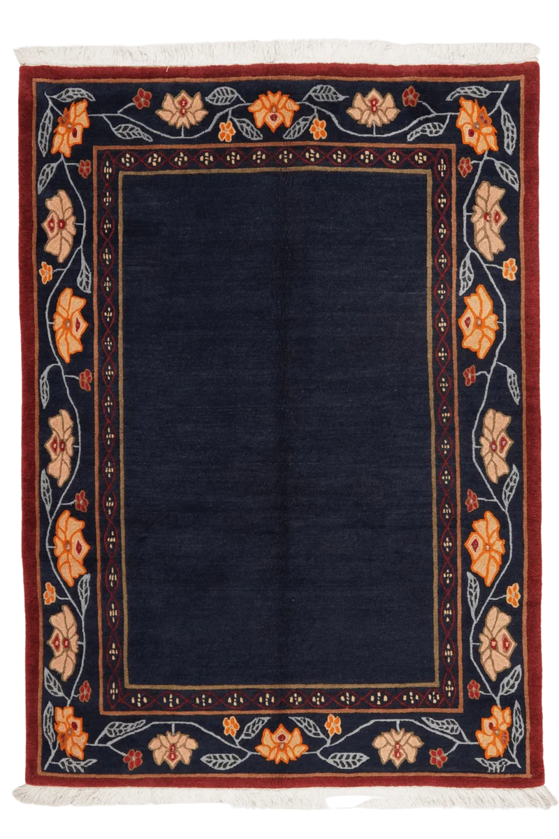Nepal · Handgeknüpft – Blau, 198x141 cm