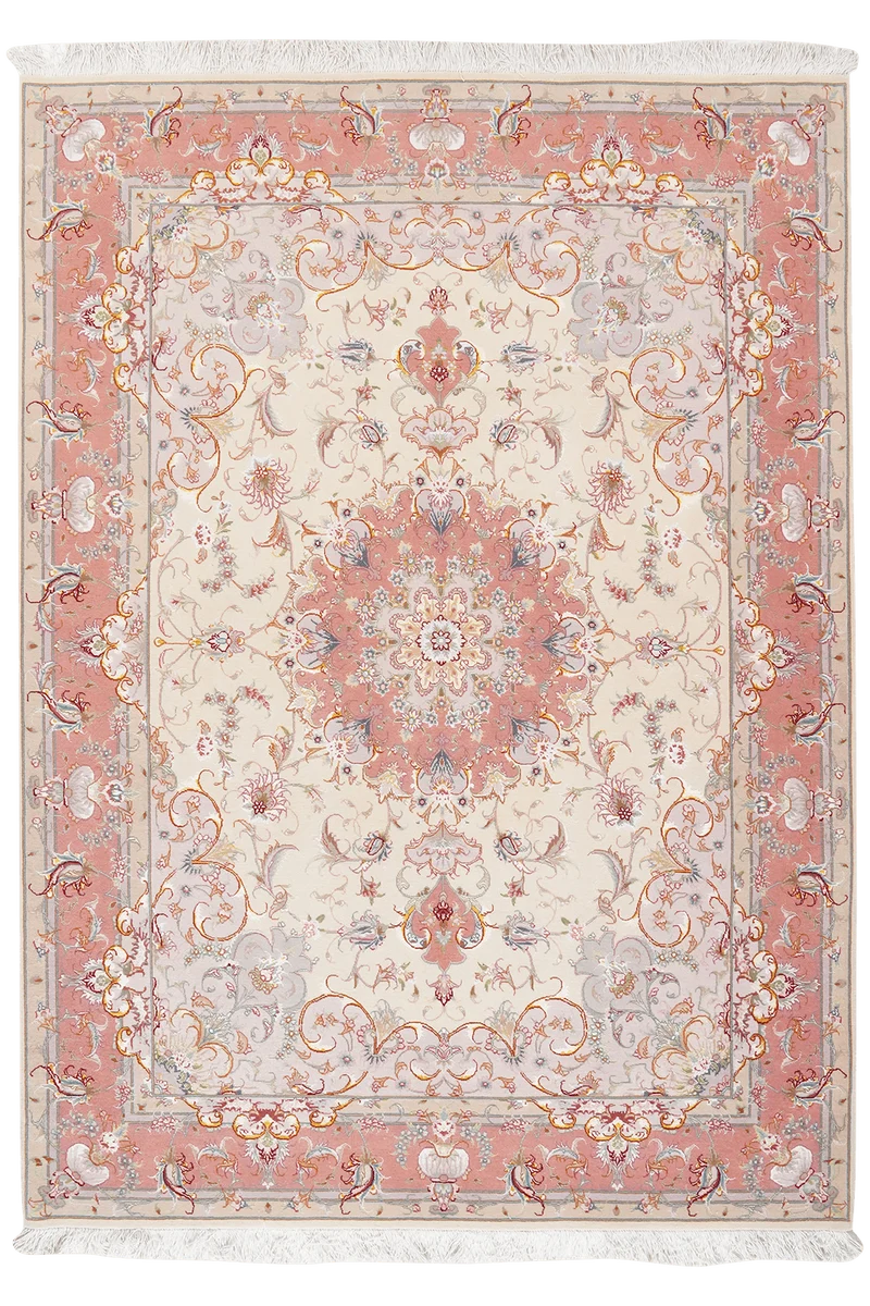 Tabriz 50 Raj · Handgeknüpft – Beige, 209x152 cm