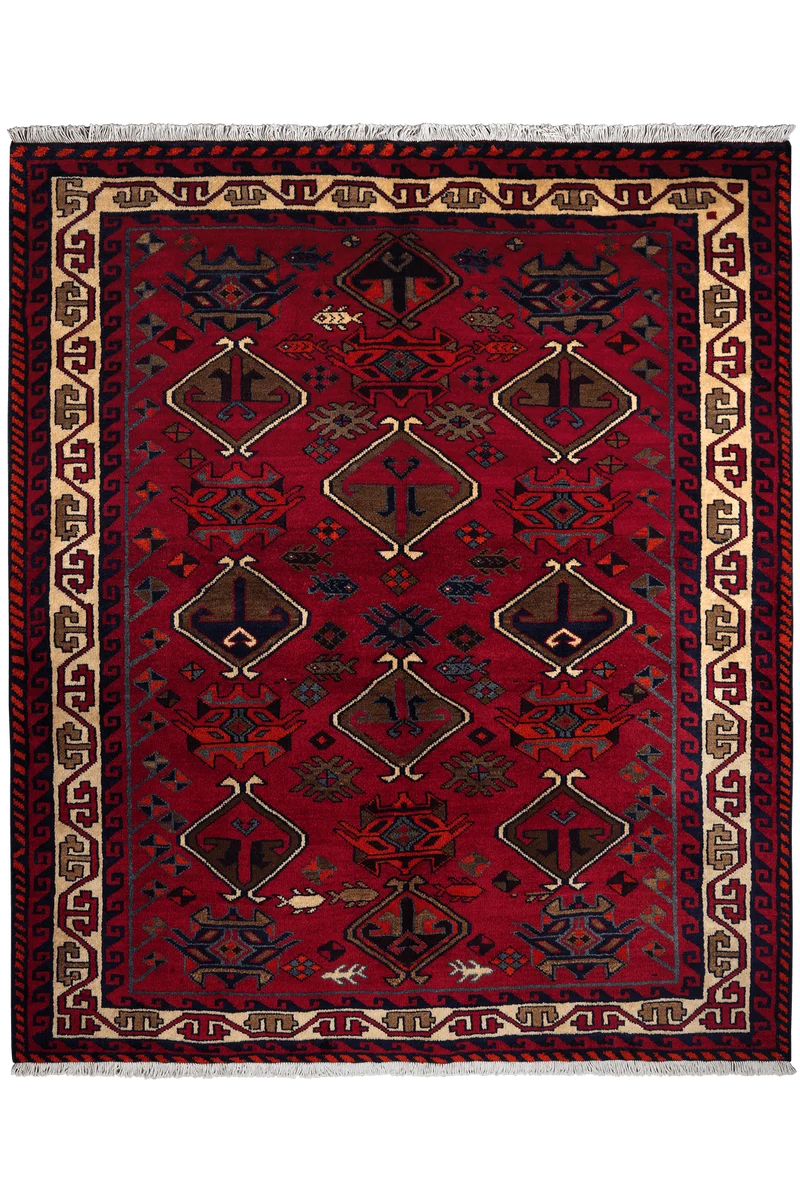Lori · Handgeknüpft – Rot, 214x180 cm