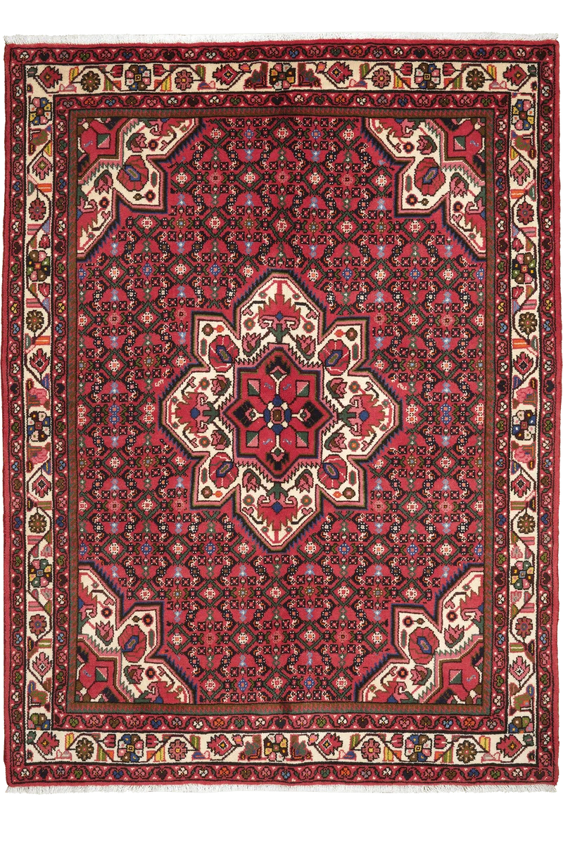 Hosseinabad · Handgeknüpft – Rot, 208x153 cm