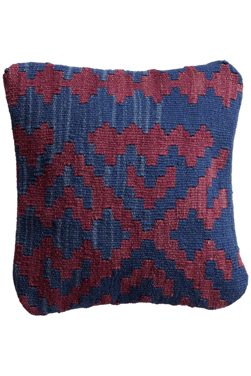 Kelim Kissen · Handgefertigt – Bunt, 40x40 cm