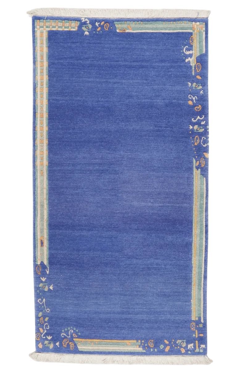 Nepal · Handgeknüpft – Blau, 198x102 cm