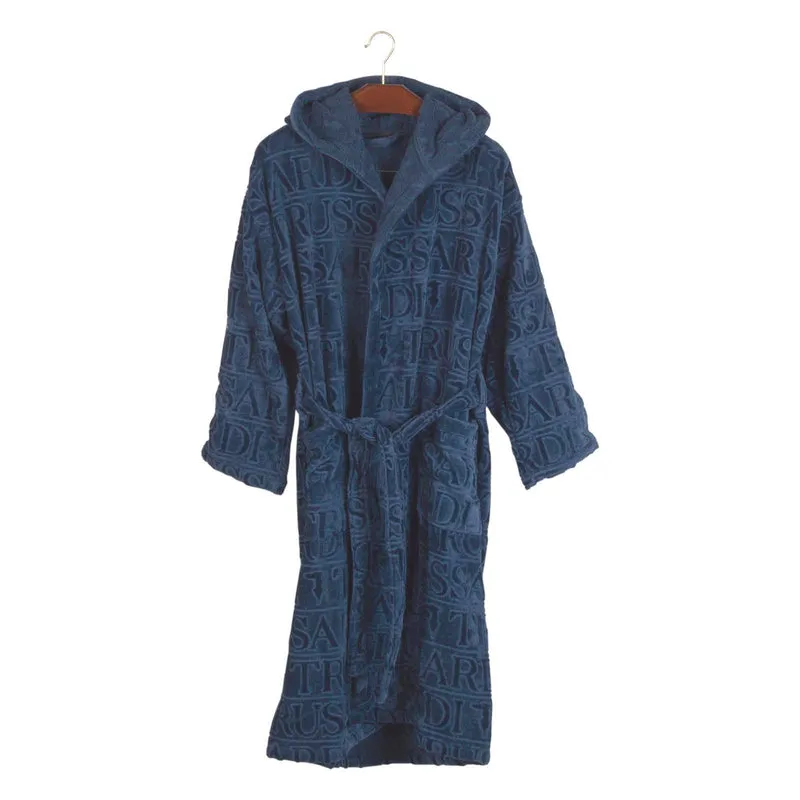 Accappatoio a Scialle Overlogo Moderno in Spugna 410 gr/mq