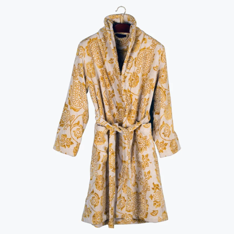 Accappatoio a Scialle Firenze gold Moderno in Spugna 450 gr/mq
