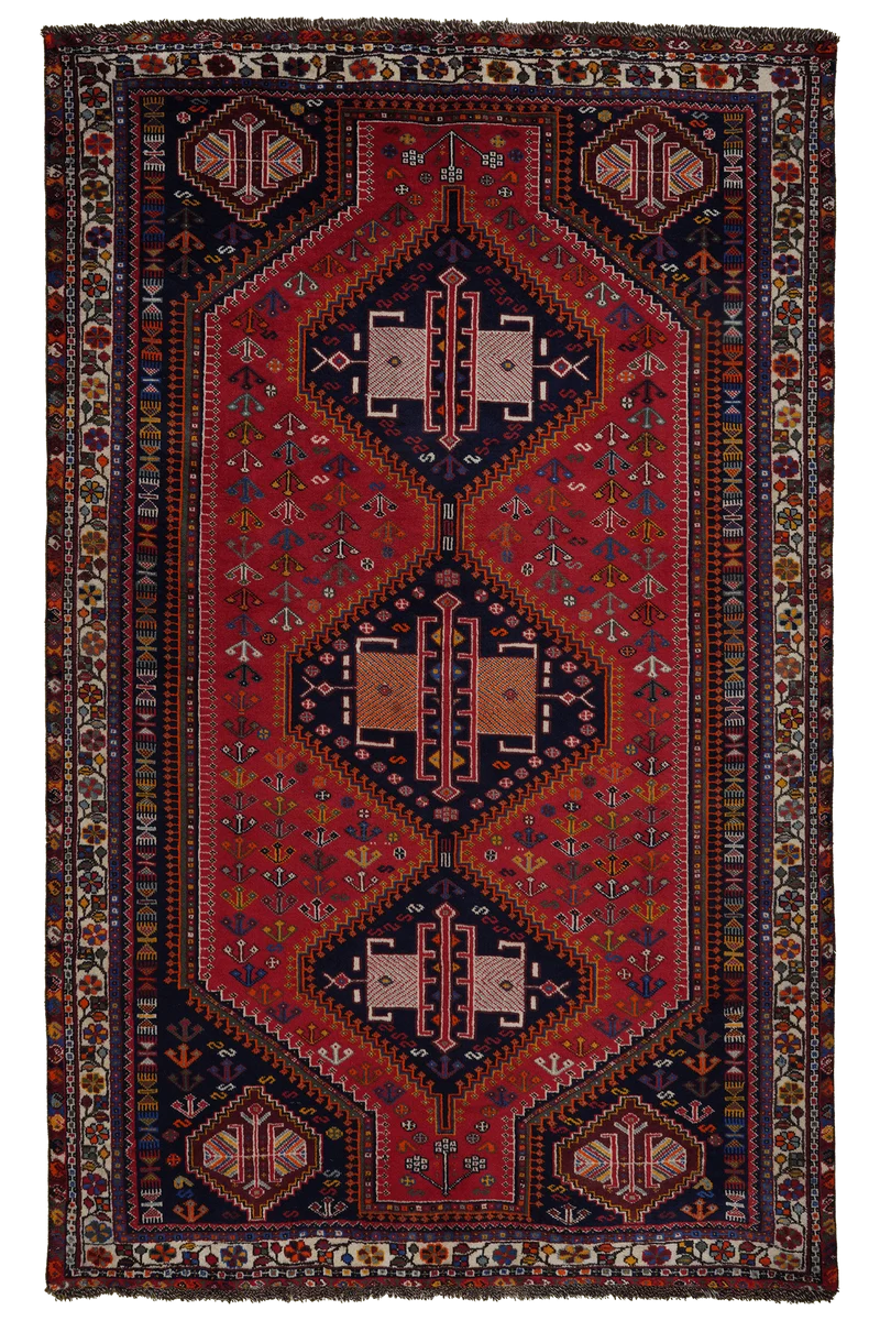 Gashgai · Handgeknüpft – Rot, 244x152 cm