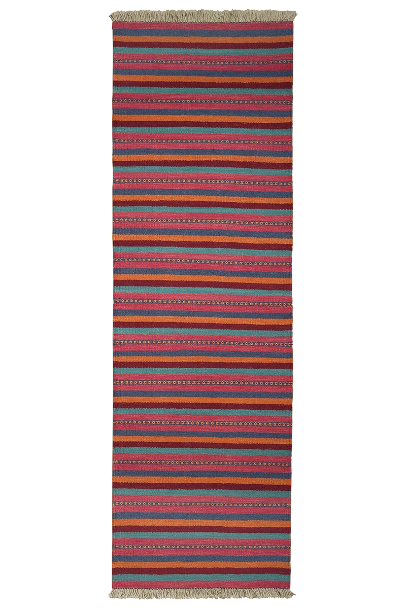 Kelim Gashgai · Handgewebt – Bunt, 202x64 cm