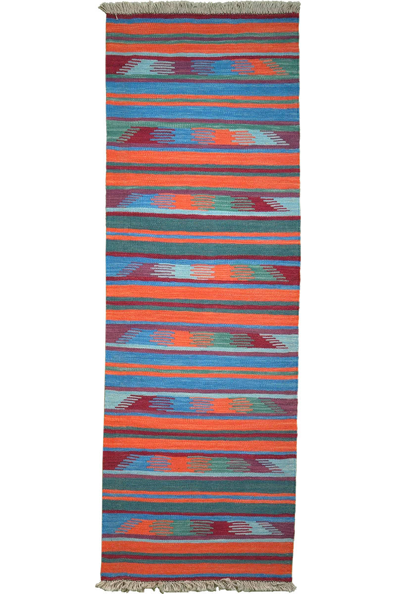 Kelim Gashgai · Handgewebt – Bunt, 190x64 cm