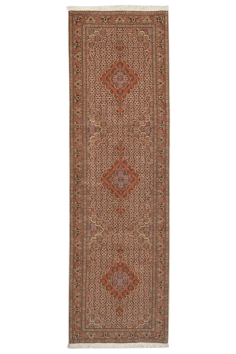 Tabriz 50 Raj · Handgeknüpft – Braun, 294x86 cm