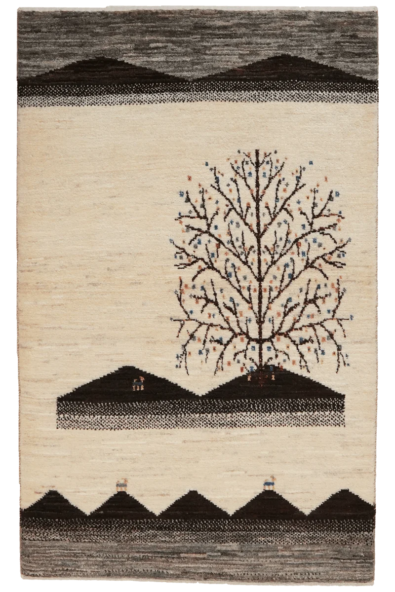 Rizbaf · Handgeknüpft – Beige, 136x85 cm