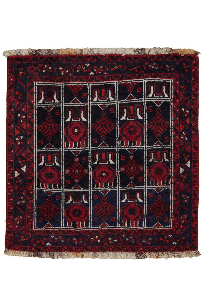 Gashgai · Handgeknüpft – Blau, 75x73 cm