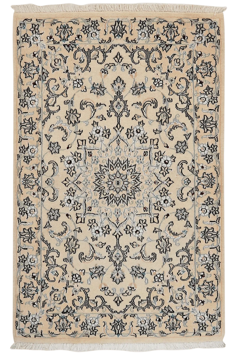 Nain 9La · Handgeknüpft – Beige, 124x78 cm