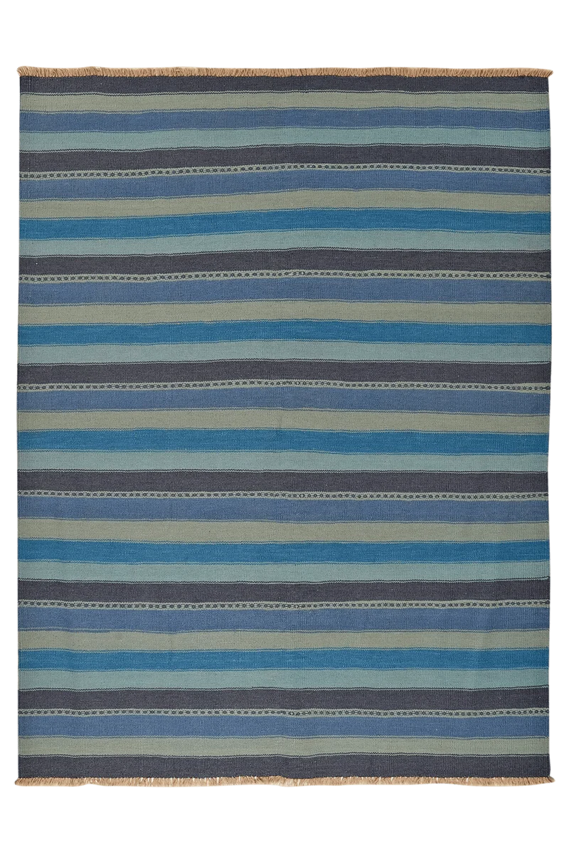 Kelim Gashgai · Handgewebt – Blau, 201x155 cm