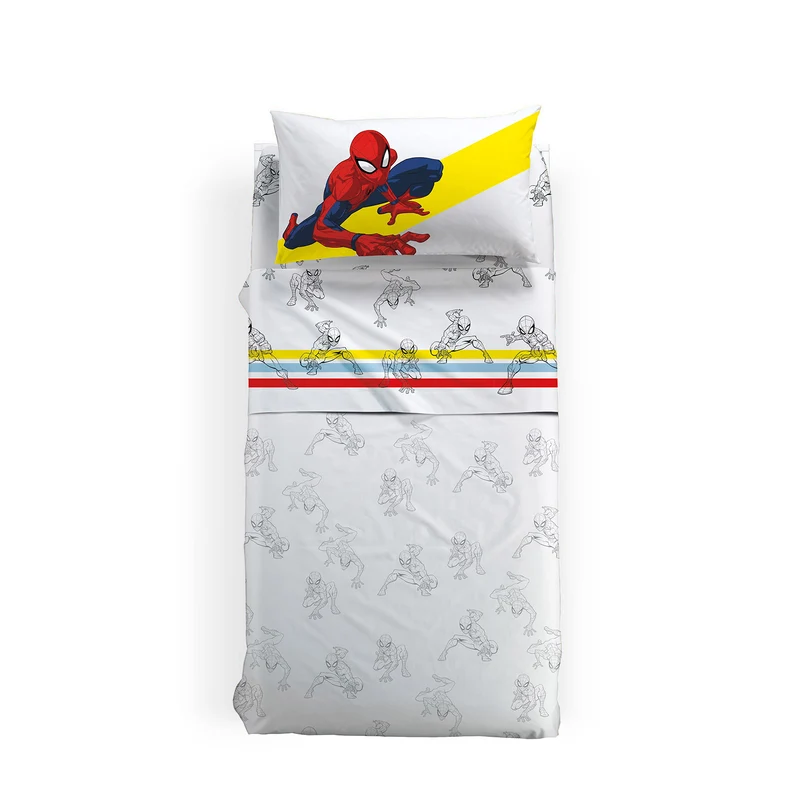 Completo Lenzuola in Flanella Spider-Man Colors Flanell Marvel Ragazzo