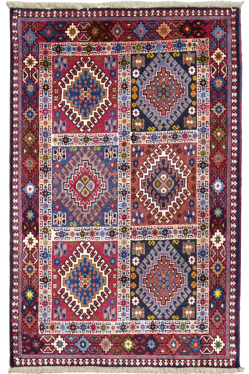 Yalameh · Handgeknüpft – Bunt, 126x82 cm