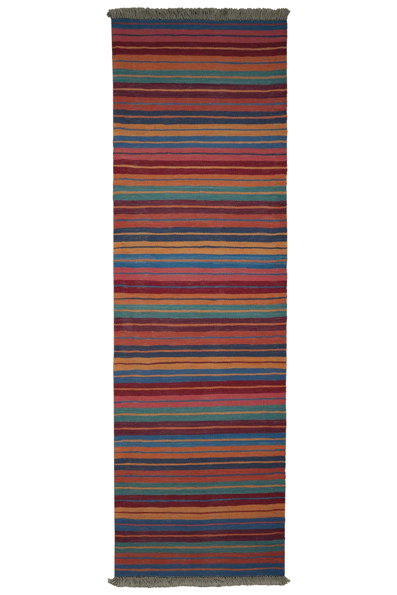 Kelim Gashgai · Handgewebt – Bunt, 204x62 cm
