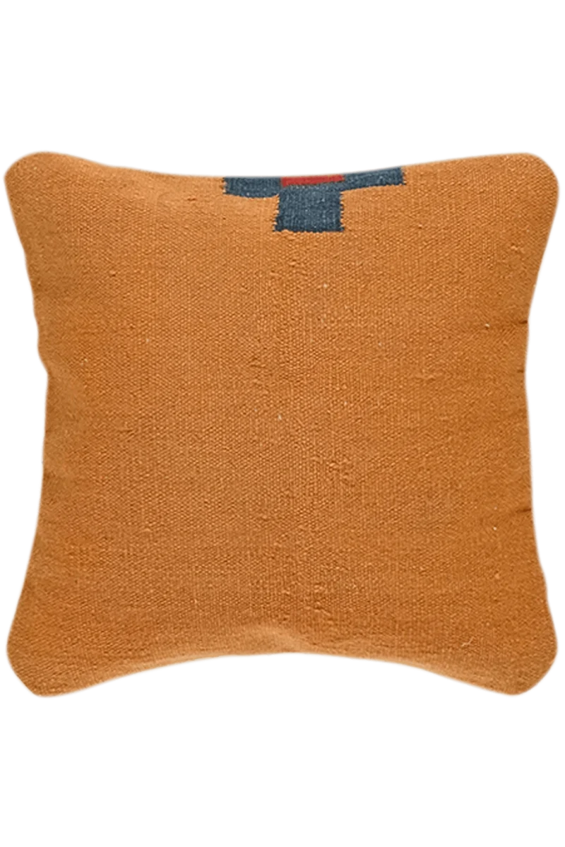 Kelim Kissen · Handgefertigt – Gelb, 45x45 cm