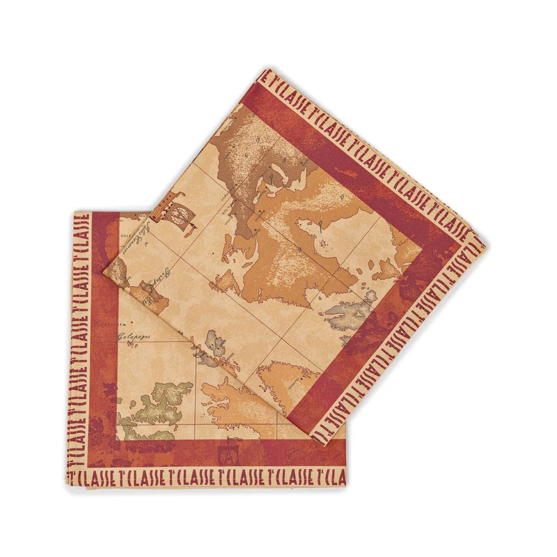 Set 2 Tovaglioli geo classic red in Cotone
