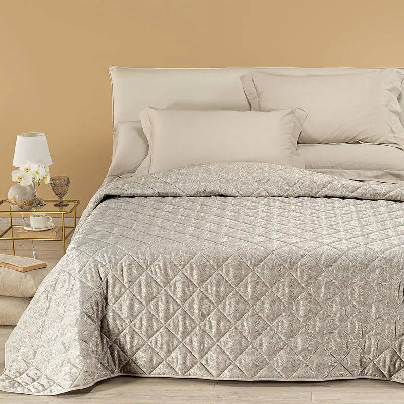 Copriletto Primaverile interiors in Raso Jacquard 80 gr/mq