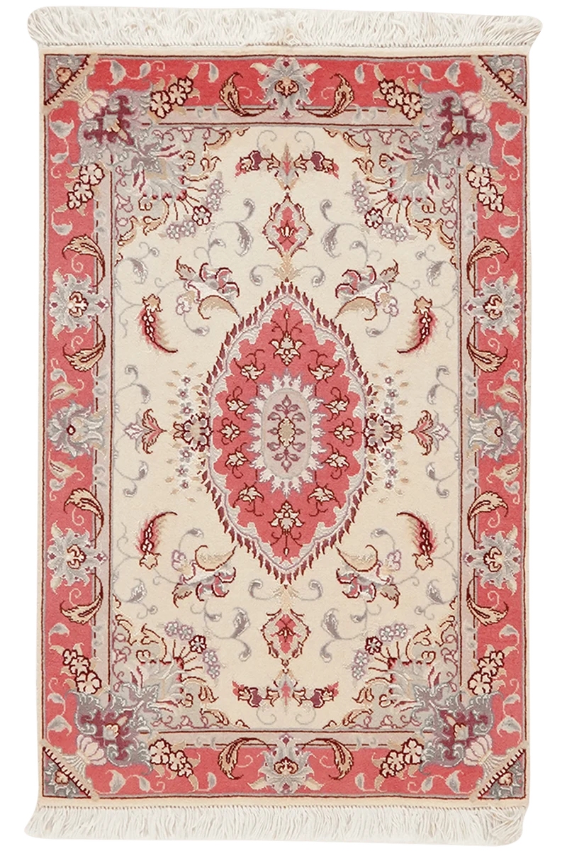 Tabriz 50 Raj · Handgeknüpft – Beige, 91x59 cm