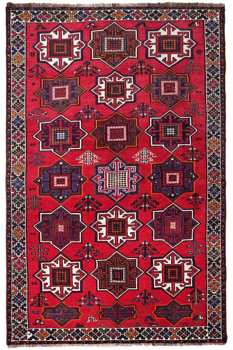 Gashgai · Handgeknüpft – Rot, 242x157 cm