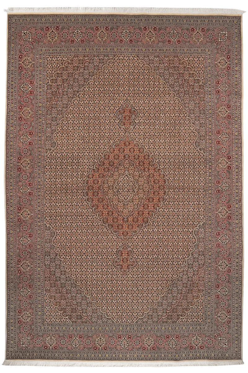 Tabriz 50 Raj · Handgeknüpft – Braun, 298x204 cm