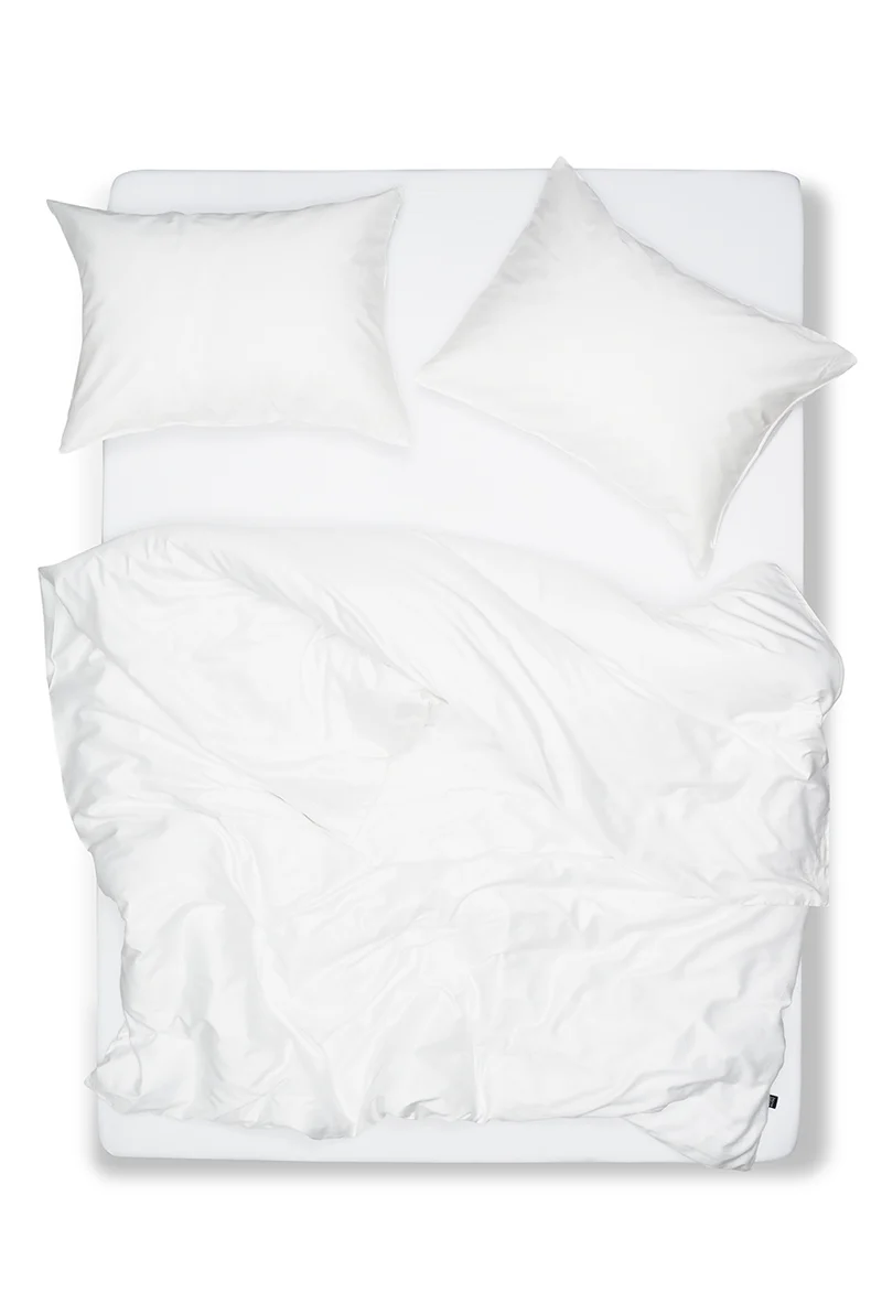 Organic Cotton Sateen Bedding "Naturale" in White color