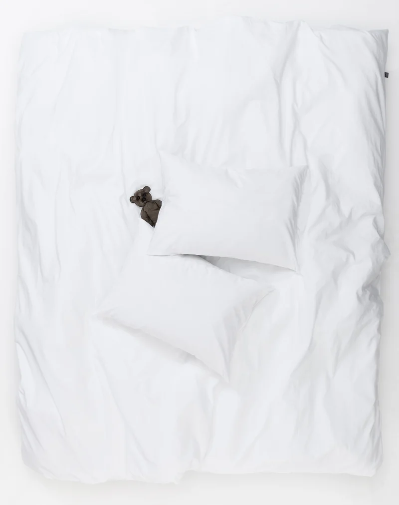 Organic Cotton Percale Bedding "Naturale" in White color