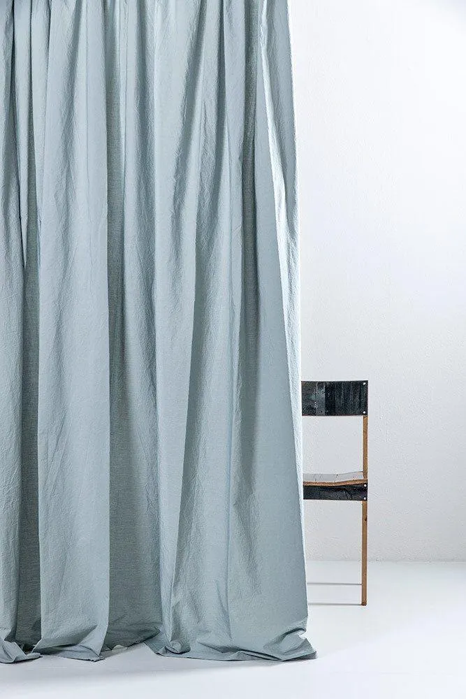 Egyptian Cotton Curtains in Powder Blue Color
