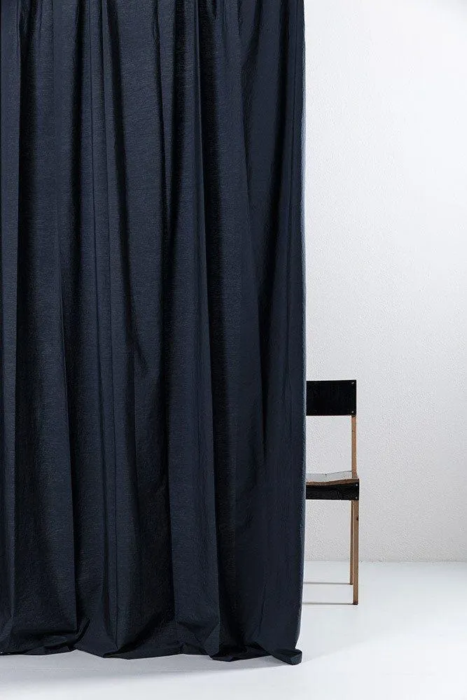 Egyptian Cotton Curtains in Dark Blue Color