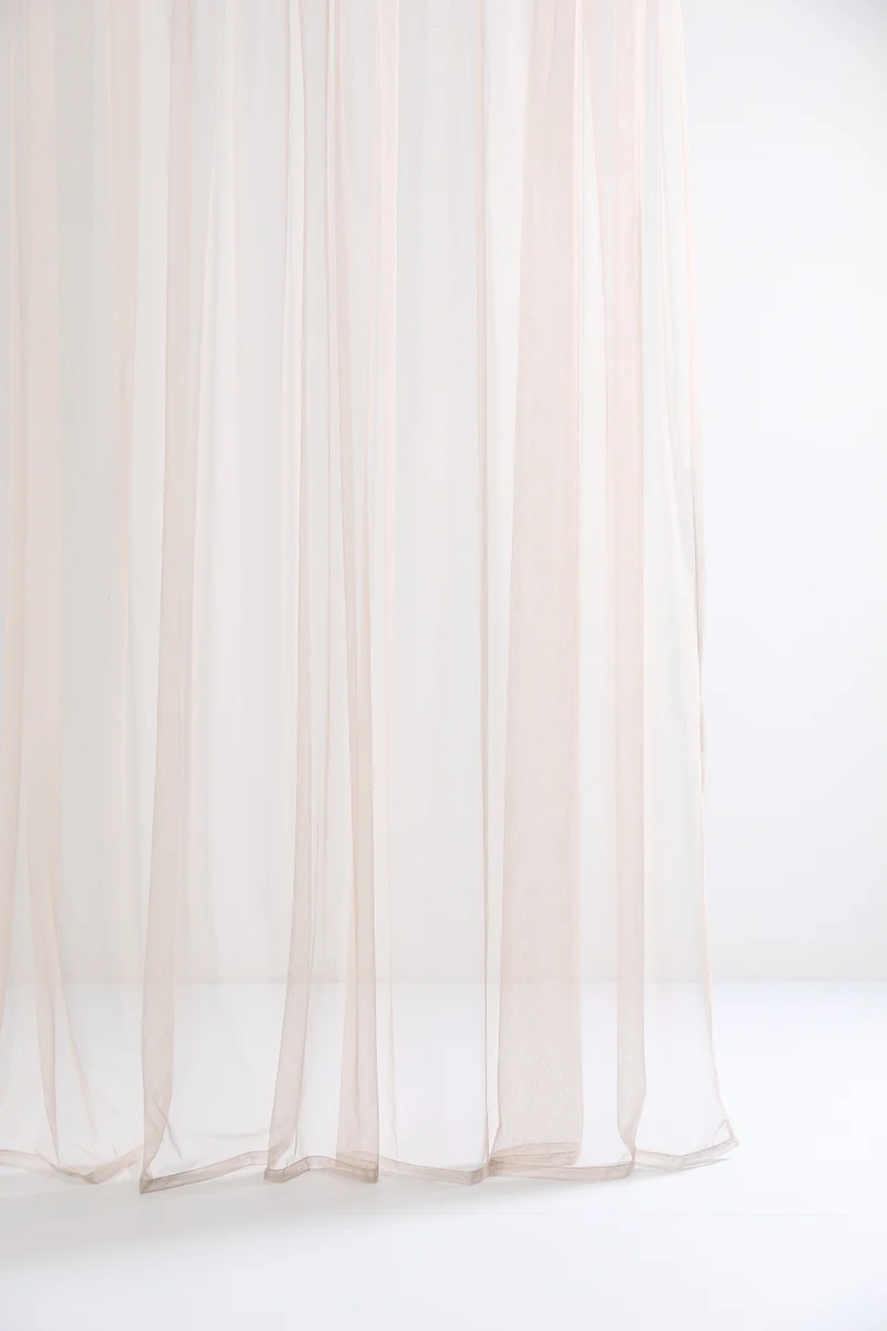 Sheer Tulle Curtains in Sand Color