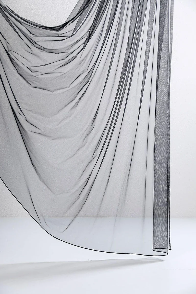 Sheer Tulle Curtains in Black Color