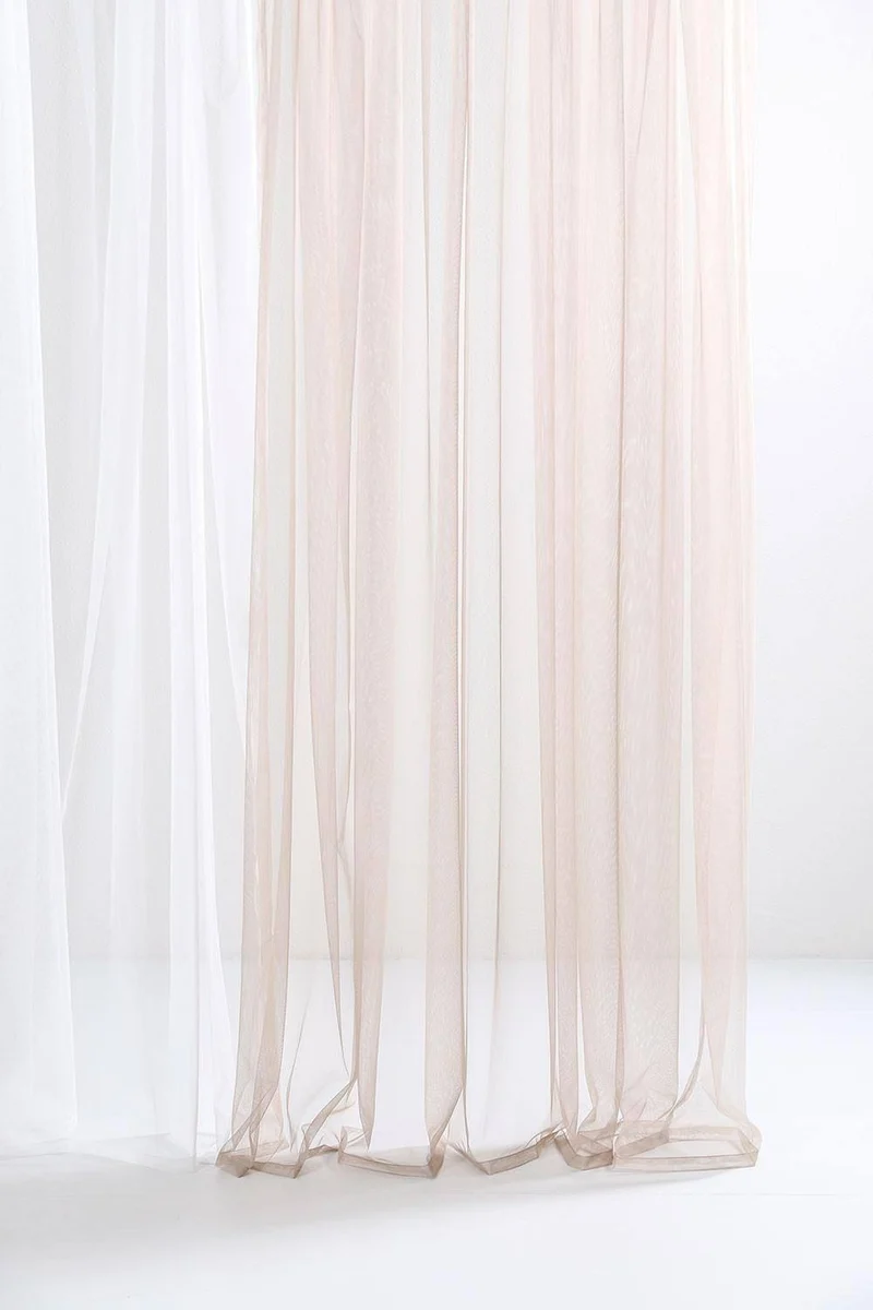 Sheer Tulle Curtains in Off-White Color