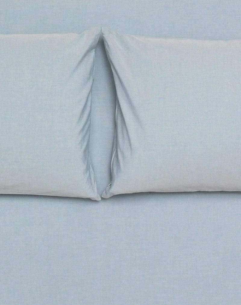 Vintage Egyptian Cotton Bedding in Baby Blue Color