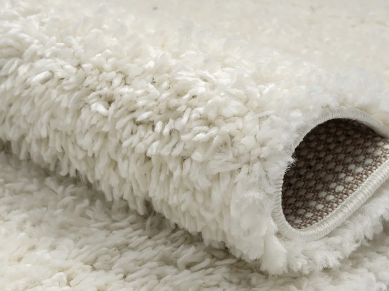 Hochflor Teppich SHAGGY creme rechteckig diverse Größen