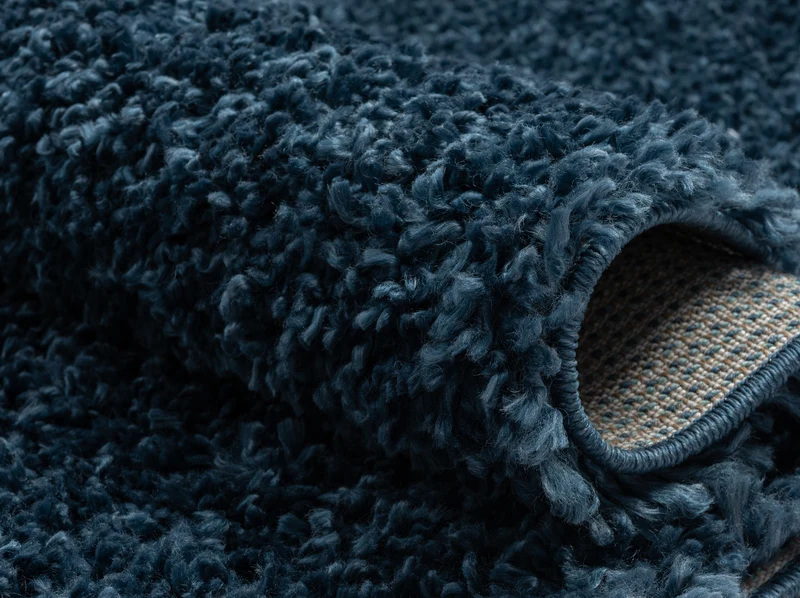 Hochflor Teppich SHAGGY dunkelblau rechteckig diverse Größen