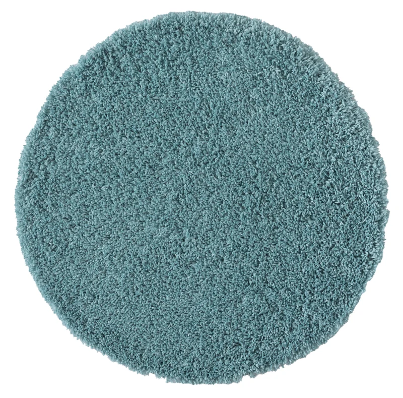 Hochflor Teppich SHAGGY hellblau rund diverse Größen