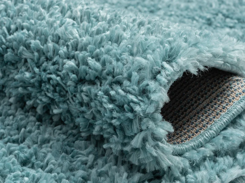 Hochflor Teppich SHAGGY hellblau rechteckig diverse Größen