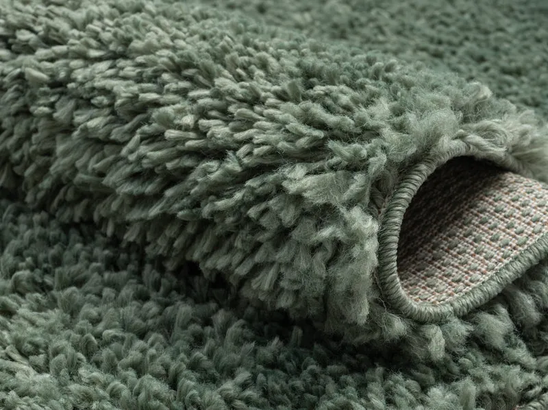 Hochflor Teppich SHAGGY hellgrün rechteckig diverse Größen
