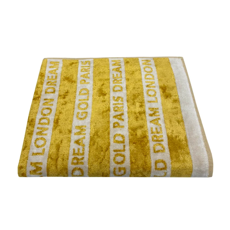 Telo Bagno in Cotone e Viscosa Gold-dream Carrara Moderno