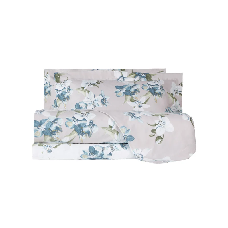 Completo Lenzuola soft orchid Floreale in Flanella