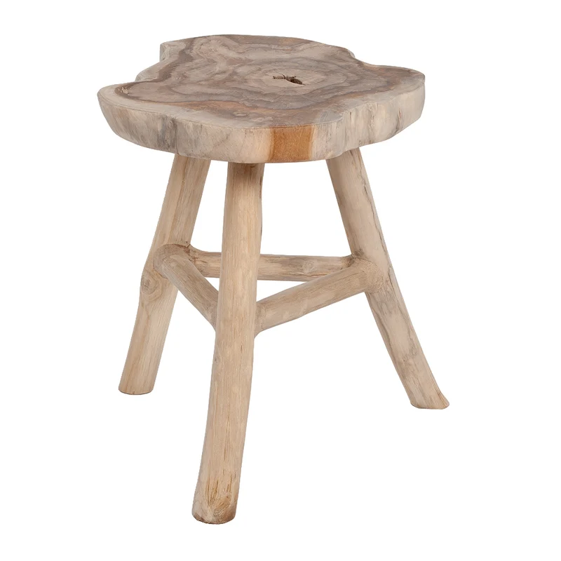 Teak Beistelltisch ROOT ca. H45cm Natural massiv Couchtisch