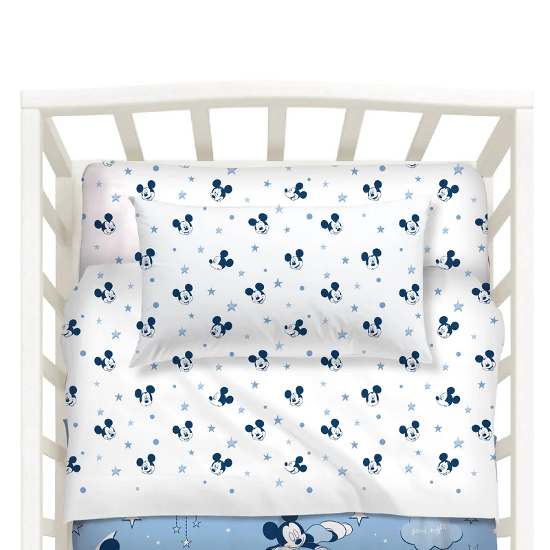 Completo Lenzuola mickey notte di stelle in Cotone