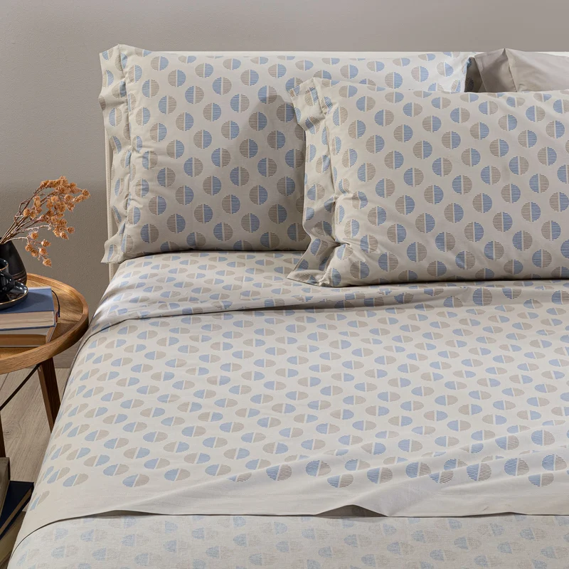 Completo Lenzuola tech Geo Design in Cotone