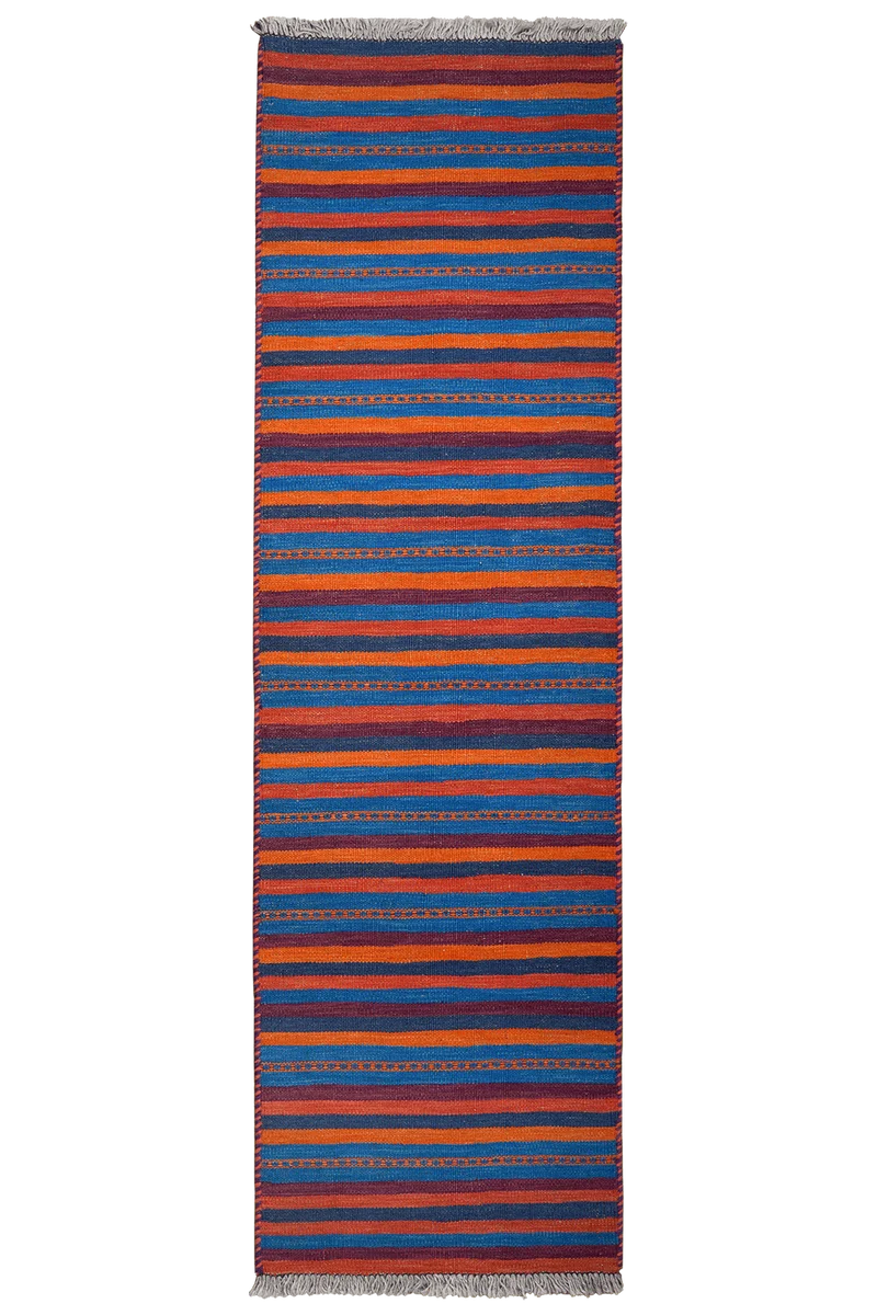 Kelim Gashgai · Handgewebt – Bunt, 202x57 cm