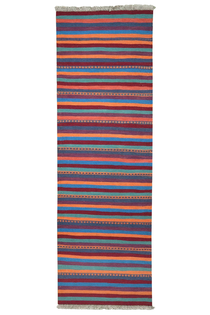 Kelim Gashgai · Handgewebt – Bunt, 190x60 cm