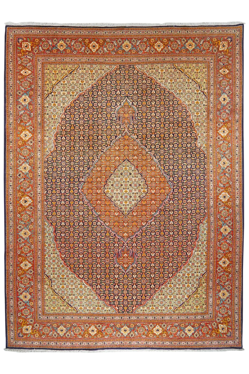 Tabriz Old · Handgeknüpft – Blau, 346x250 cm