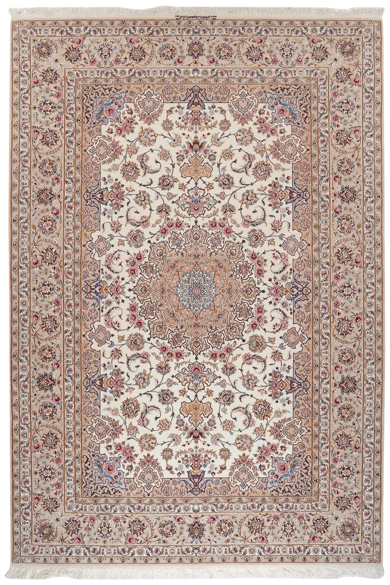 Isfahan · Handgeknüpft – Beige, 305x208 cm