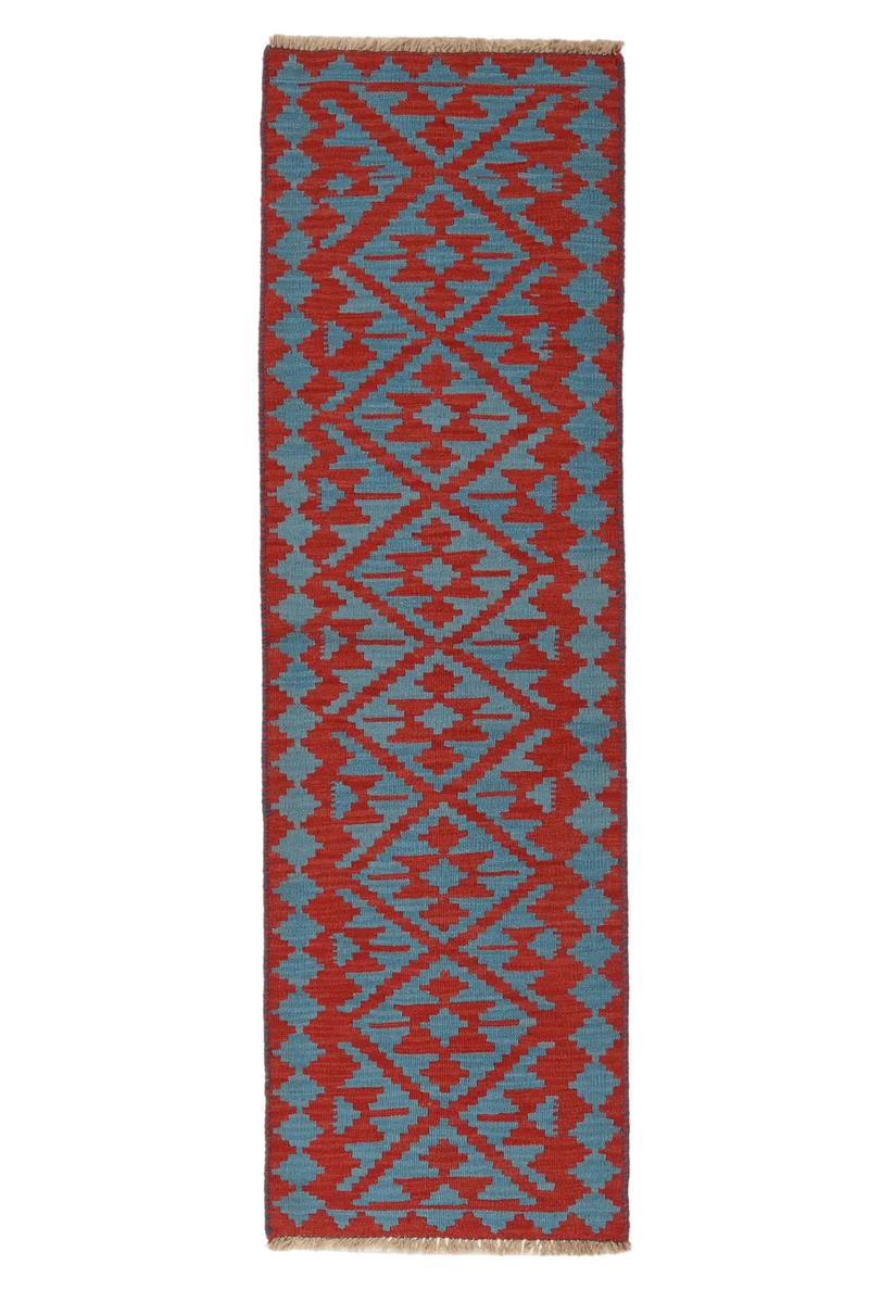 Kelim Gashgai · Handgewebt – Rot, 192x58 cm